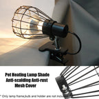 Anti-Scald Heat Lamp Guard — Protective Mesh Cover for Reptile Heating Bulbs