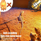 Anti-Scald Heat Lamp Guard — Protective Mesh Cover for Reptile Heating Bulbs