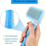 One-Button Pet Deshedding Brush — Tangle-Free, Ergonomic Grip for Dogs & Cats