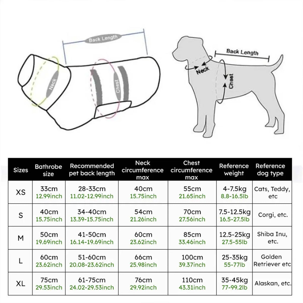 Adjustable Quick-Dry Pet Bathrobe — Machine-Washable Comfort for Cats & Dogs