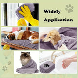 Embroidered Microfiber Dog Towel — Quick-Dry, Soft & Thick Bathing Cloth