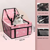 Dog Car Seat Cover Foldable Hammock Pet Harness Cat Bag Basket Stable and Foldable Travel Pet Dog and Cat Safety Car Seat