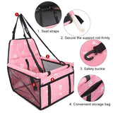 Dog Car Seat Cover Foldable Hammock Pet Harness Cat Bag Basket Stable and Foldable Travel Pet Dog and Cat Safety Car Seat