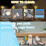 Washable Guinea Pig Cage Liner — Waterproof Non-Slip Pee Pad