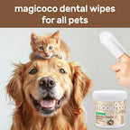 Disposable Dental Finger Wipes for Dogs & Cats — Gentle Teeth Cleaning, 60-Pack