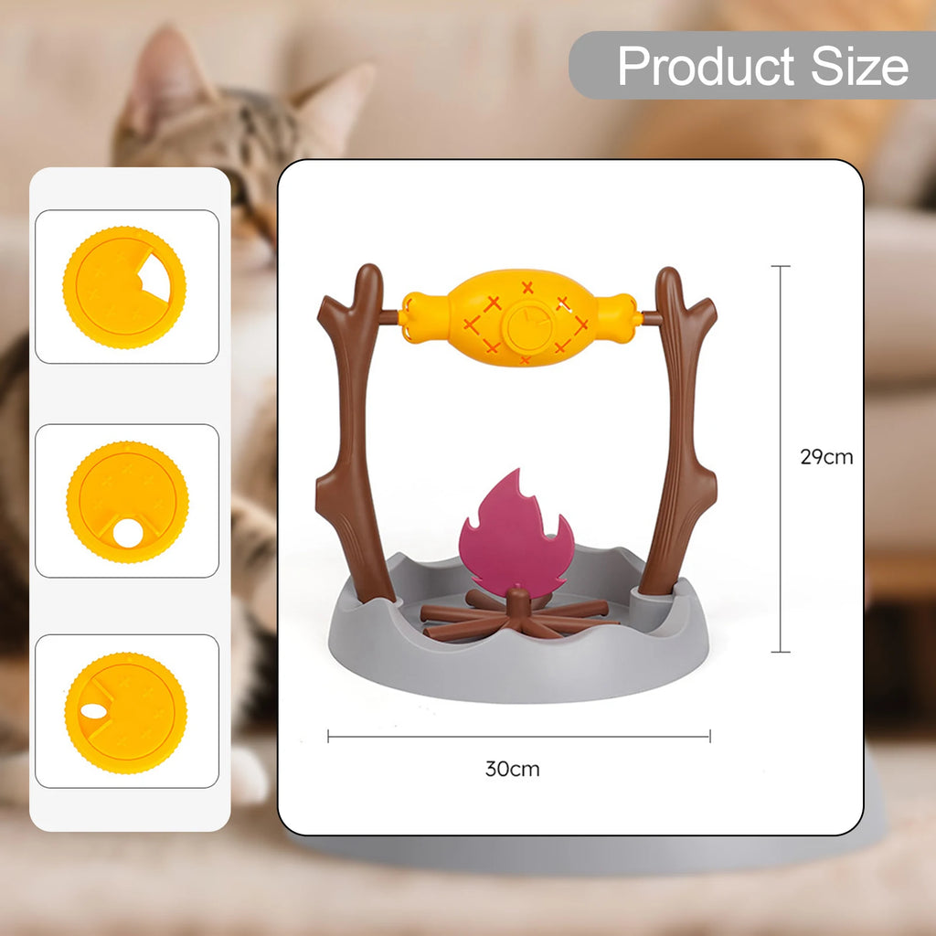 360° Rotating Chicken Leg Slow Feeder — Cat Puzzle Toy