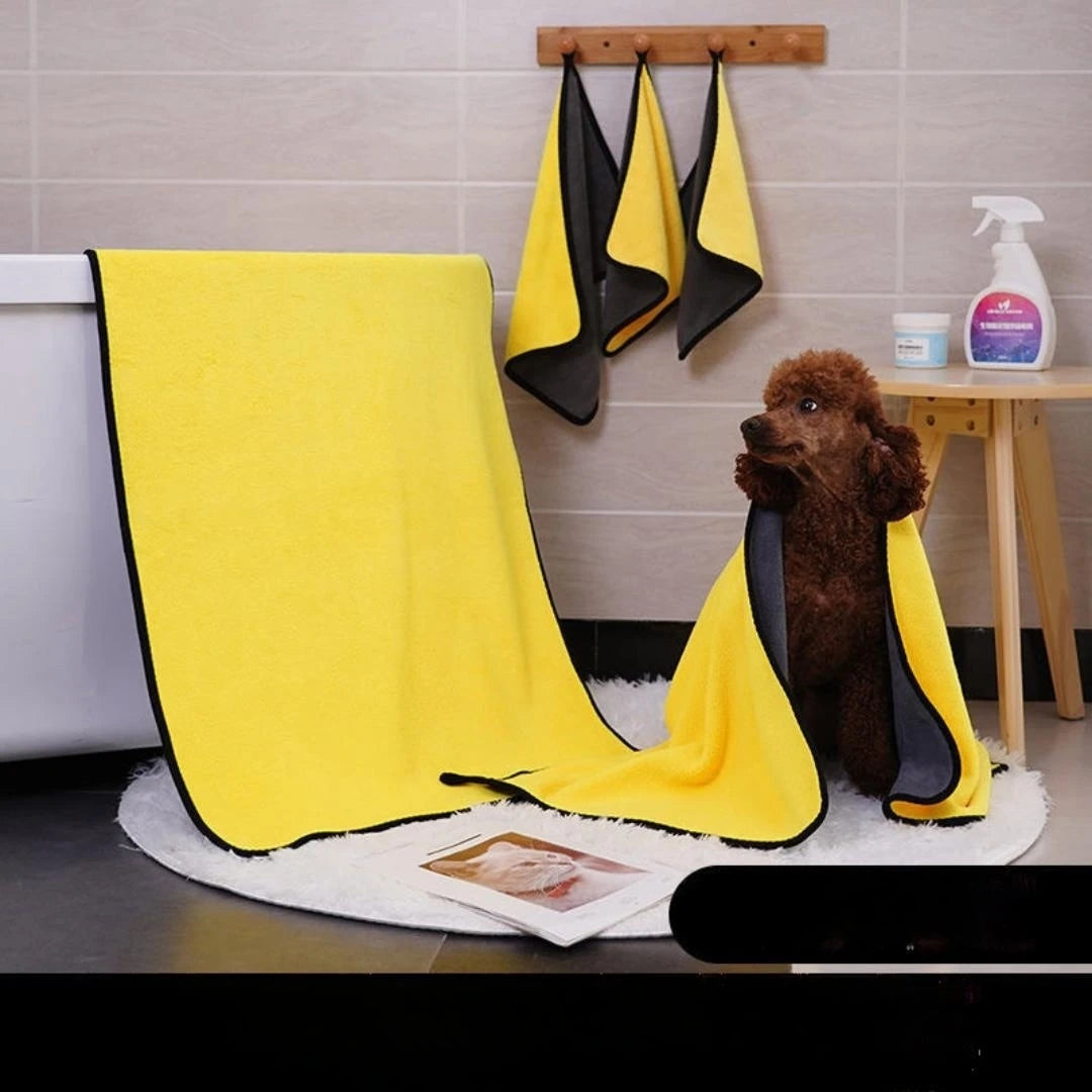 Microfiber Dog Absorbent Towel — Wiping Cloth, 3 Sizes