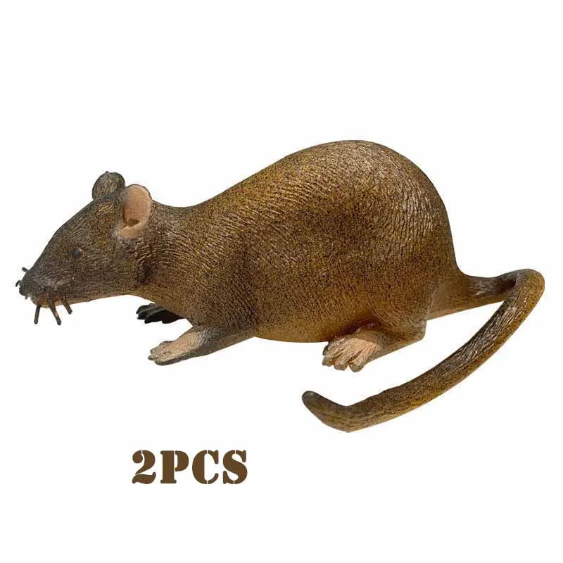 Simulation Mouse Rubber TPR Cat Toy — Bite-Resistant Halloween Prank Rat Model