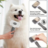 One-Button Pet Deshedding Brush — Tangle-Free, Ergonomic Grip for Dogs & Cats