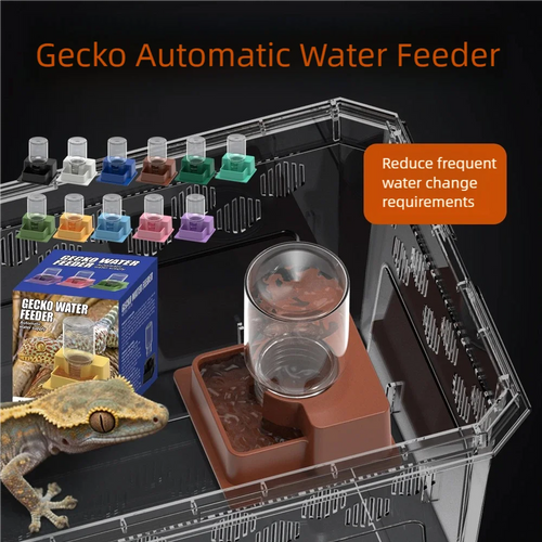 Automatic Reptile Water Dispenser — Compact Refilling Water Station for Geckos & Chameleons