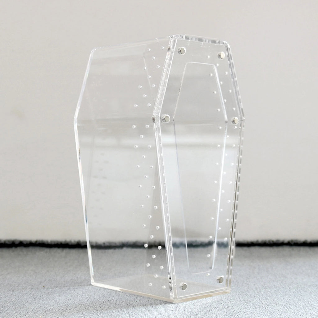 Acrylic & Plastic Reptile Breeding Box — Ventilated Habitat for Spiders & Small Pets