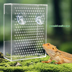 Wall-Mounted Acrylic Reptile Feeder — Suction Cup Feeding Box