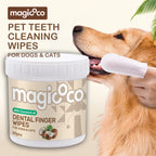 Disposable Dental Finger Wipes for Dogs & Cats — Gentle Teeth Cleaning, 60-Pack
