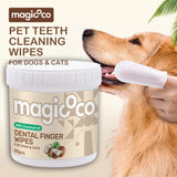 Disposable Dental Finger Wipes for Dogs & Cats — Gentle Teeth Cleaning, 60-Pack