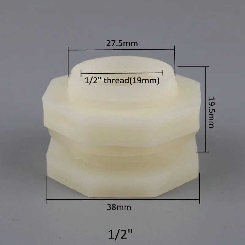 ABS Aquarium Drain Fittings & Connector Set (1/2" & 3/4")