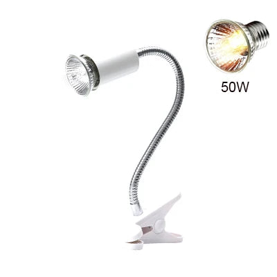 UVB Reptile Basking Lamp Kit — Clip-On E27 Holder for Turtles & Lizards