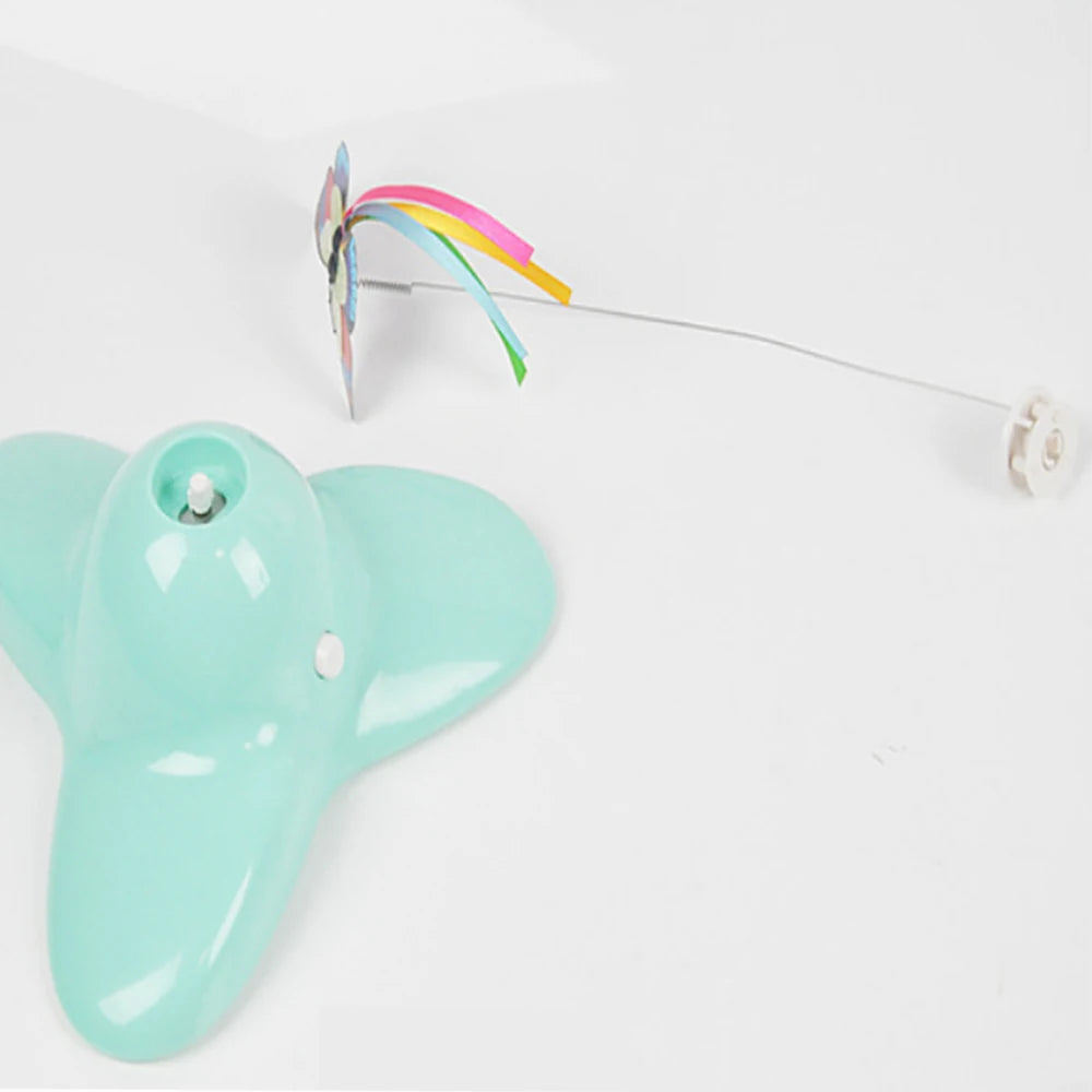 Electric Auto-Rotating Butterfly Toy — Fluttering Cat & Kitten Toy