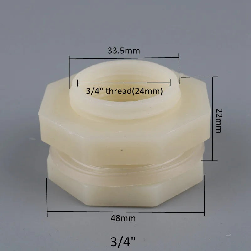 ABS Aquarium Drain Fittings & Connector Set (1/2" & 3/4")