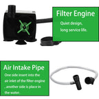 Low Water Level Turtle Tank Filter with Oxygen Pump 8W