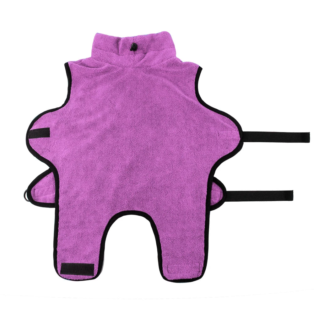 Hooded Pet Bathrobe — Microfiber Quick-Dry Wrap with Built-In Hood