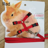 Soft Rabbit Harness & Leash Set — Adjustable Traction Rope with Bell