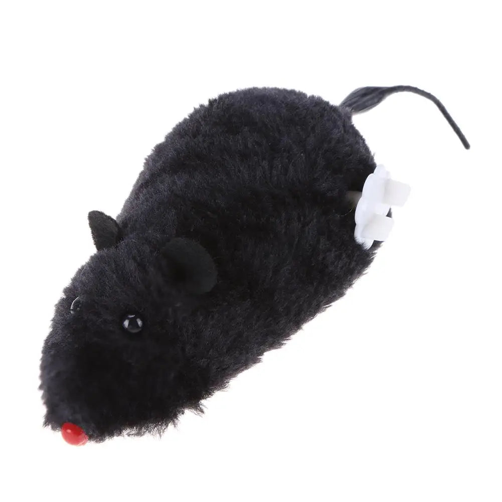 Wind-Up Plush Mouse Cat Toy — No-Battery Clockwork Chase Toy