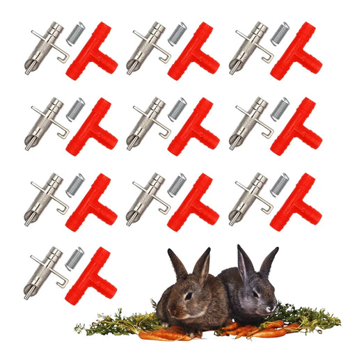 Rabbit Nipple Drinker Set — Automatic Waterer, 10-Pack