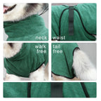 Hooded Pet Bathrobe — Microfiber Quick-Dry Wrap with Built-In Hood