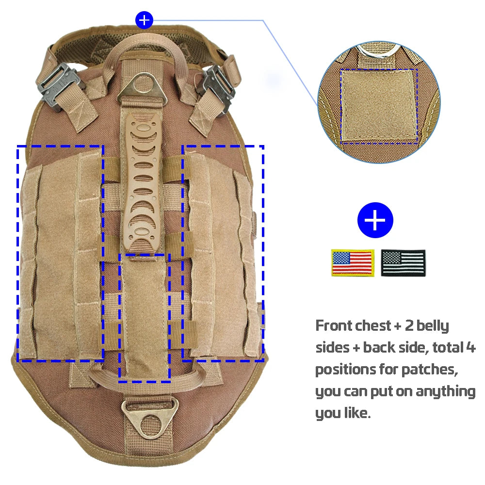 Tactical MOLLE Dog Harness