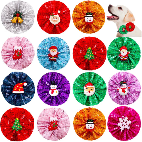 Christmas Slidable Bow Tie Collar 50-Pack (Pet Accessories)