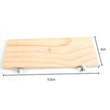 Wooden Springboard Platform — Cage-Mounted Climbing Perch for Small Pets