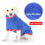 Microfiber Dog Bathrobe — Adjustable, Super Absorbent Drying Coat, XS–3XL