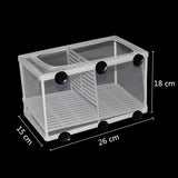 Hanging Aquarium Breeding Isolation Net (Fish Fry Nursery, Tank Divider)