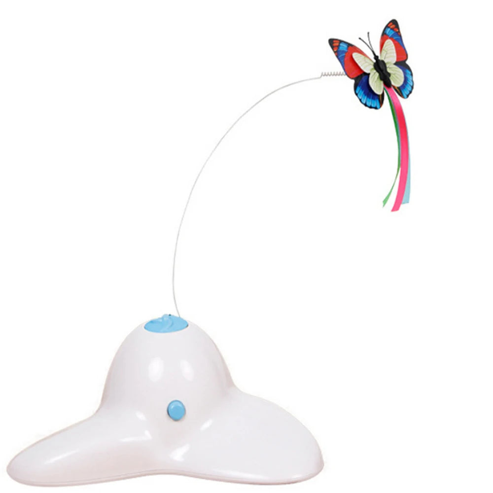 Electric Auto-Rotating Butterfly Toy — Fluttering Cat & Kitten Toy