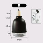 Anti-Scald Reptile Lamp Dome — Protective E27 Fixture, 300W Max