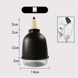 Anti-Scald Reptile Lamp Dome — Protective E27 Fixture, 300W Max