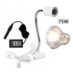 UVA/UVB Basking Lamp Kit — Clip-On Holder, Bulb & Thermometer-Hygrometer