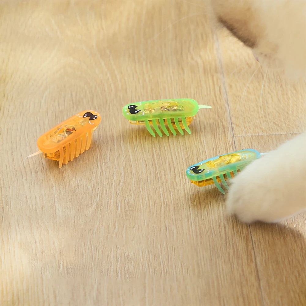 Electric Self-Running Cockroach Cat Toy — Detachable Battery Interactive Hunting Chase Toy
