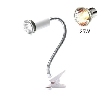 UVB Reptile Basking Lamp Kit — Clip-On E27 Holder for Turtles & Lizards