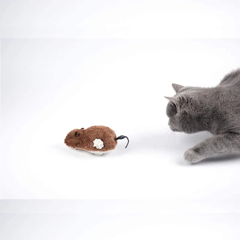 Plush Running Rat Toy — Motorized Chase Toy for Cats & Dogs