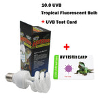 Reptile UVB 10.0 Desert Bulb — 13W Fluorescent Lamp with UVB Test Card