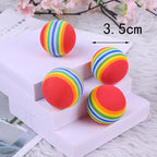 5-Pack Feather Wand Cat Teaser Toy Set with Bell & Mouse Cage — Colorful Stick Toys for Cats