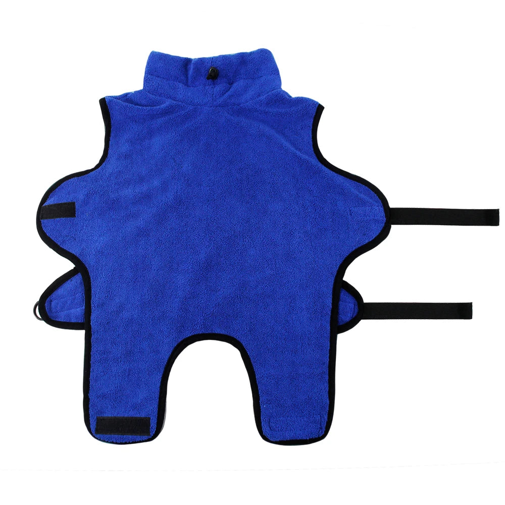 Hooded Pet Bathrobe — Microfiber Quick-Dry Wrap with Built-In Hood