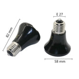 Conical Ceramic Heat Emitter for Reptiles — E27 No-Light Bulb, 25W–100W