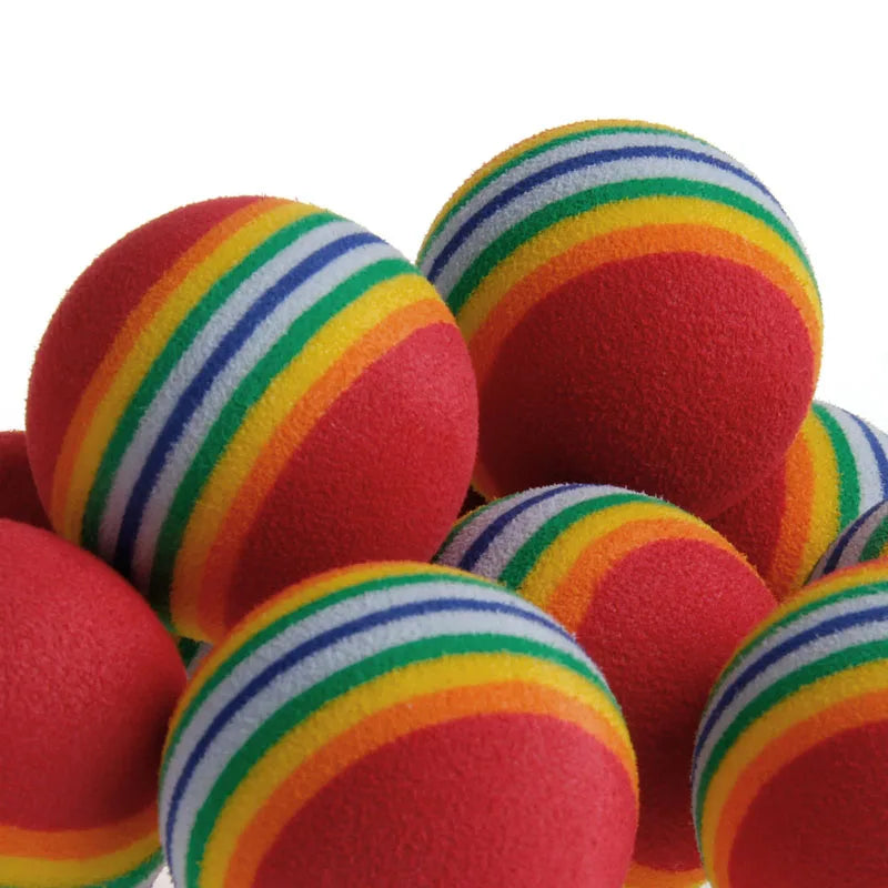 Colorful Foam Ball Cat Toys (10-Pack)