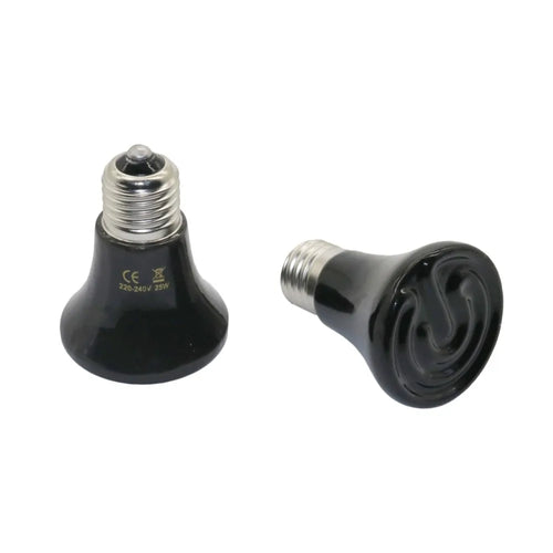 Conical Ceramic Heat Emitter for Reptiles — E27 No-Light Bulb, 25W–100W