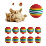 Colorful Foam Ball Cat Toys (10-Pack)