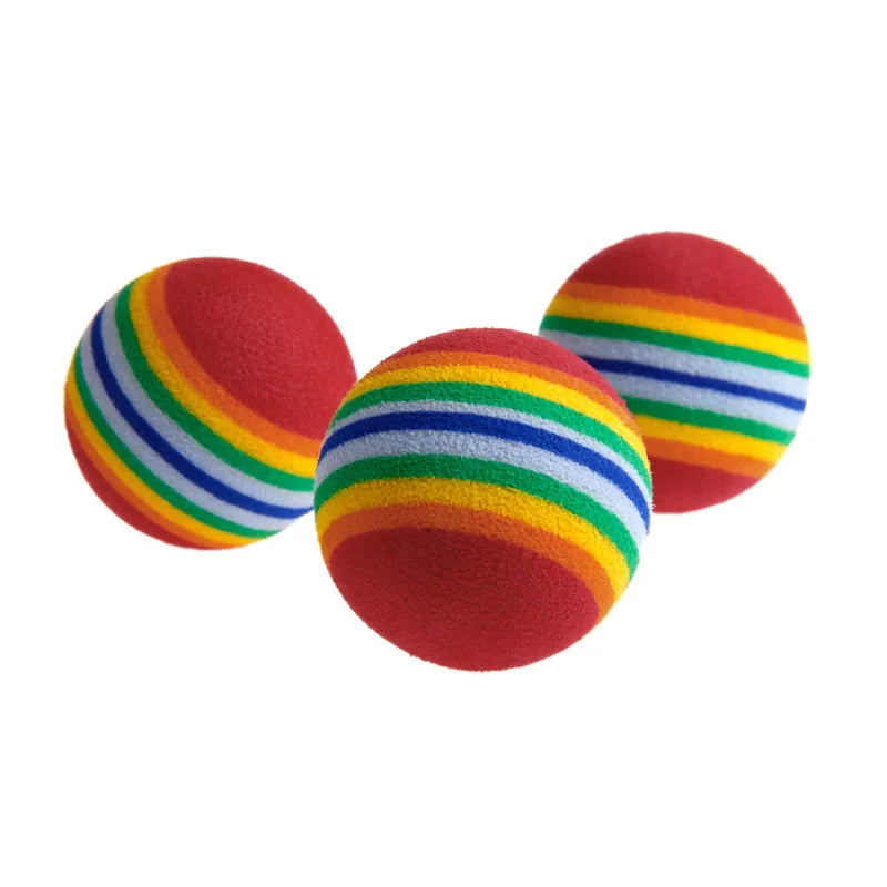 Colorful Foam Ball Cat Toys (10-Pack)