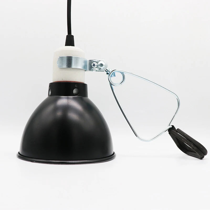 300W Dome Reptile Lamp Fixture — Aluminum Reflector Heat Lamp Stand, E27