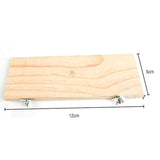 Wooden Springboard Platform — Cage-Mounted Climbing Perch for Small Pets